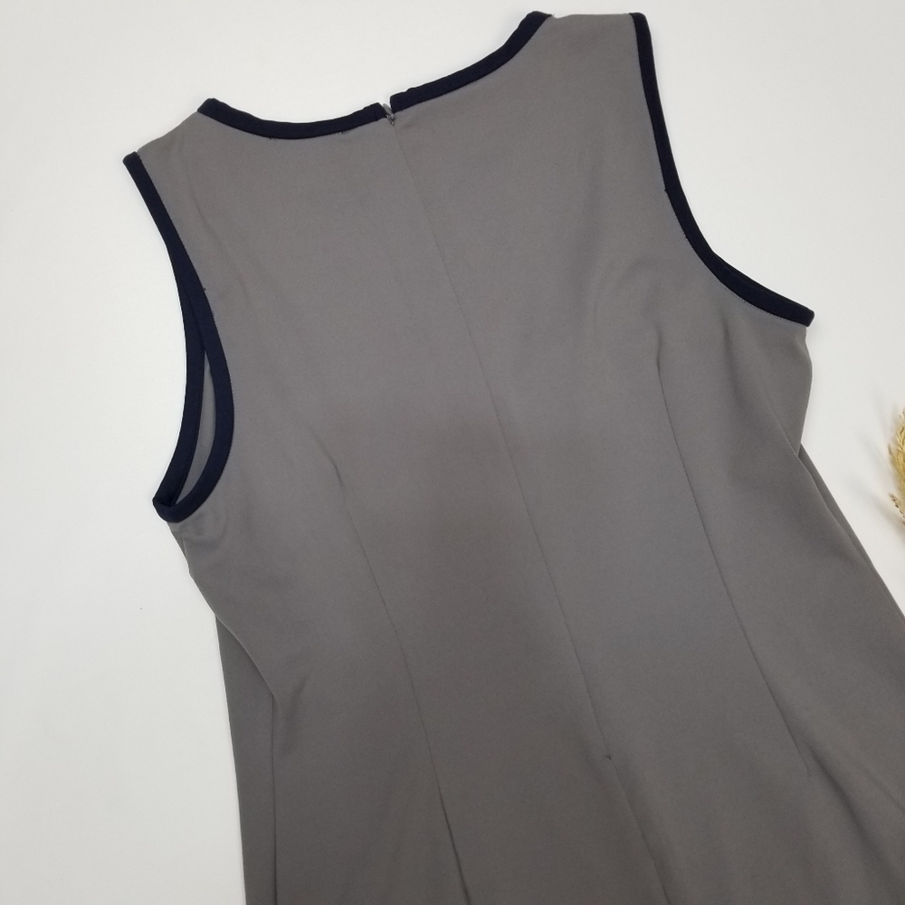 Cynthia Rowley Anthropologie Grey Blue Color Block Dress L - Picture 7 of 8